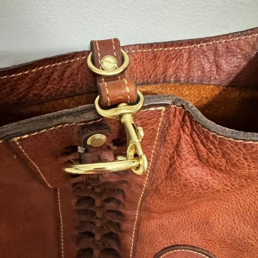 Cuddigan Atlas Hobo brown full grain leather bag